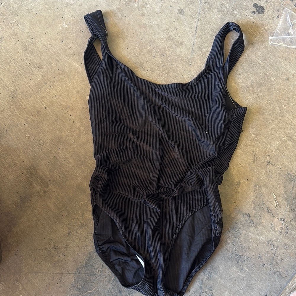 Black Ribbed Swimsuit